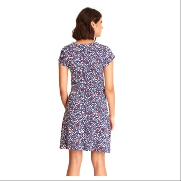 HATLEY Martine ~ Feathered Romantic A-Line Dress Twist Front NWT Lg. - Picture 4 of 14